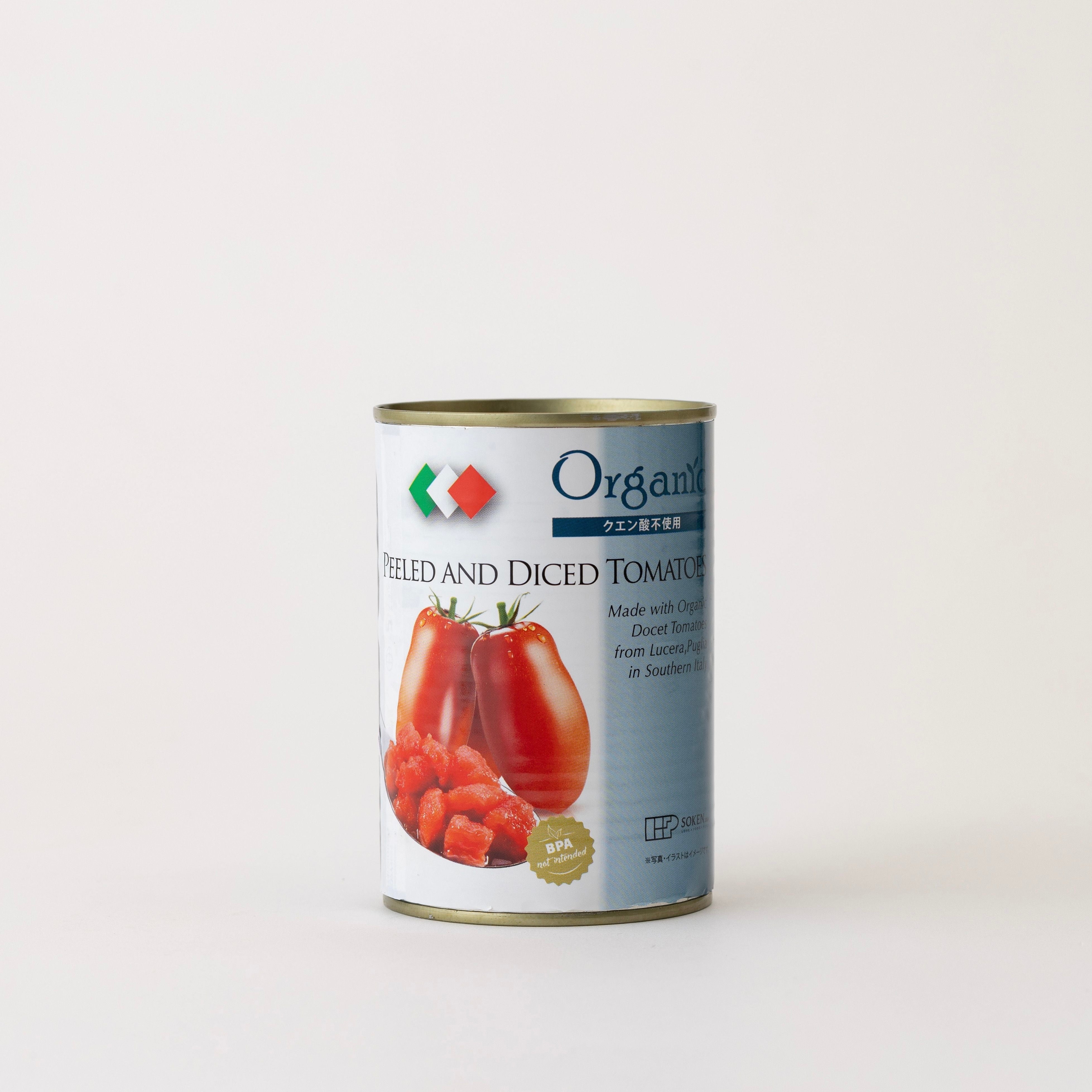 創健社 有機ダイストマト缶 400g(固形量240g)