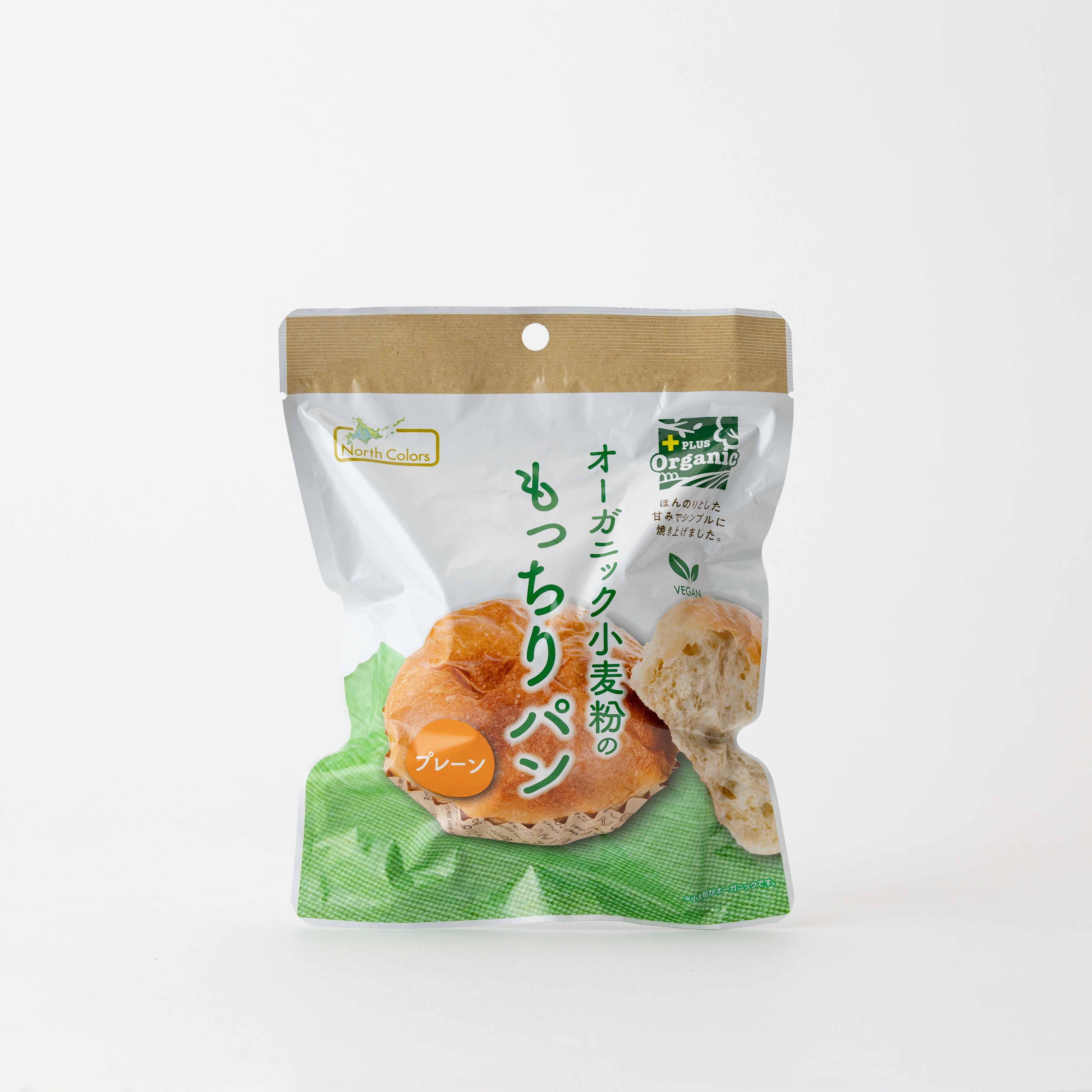 ノースカラーズ オーガニック小麦粉のもっちりパン プレーン 1個