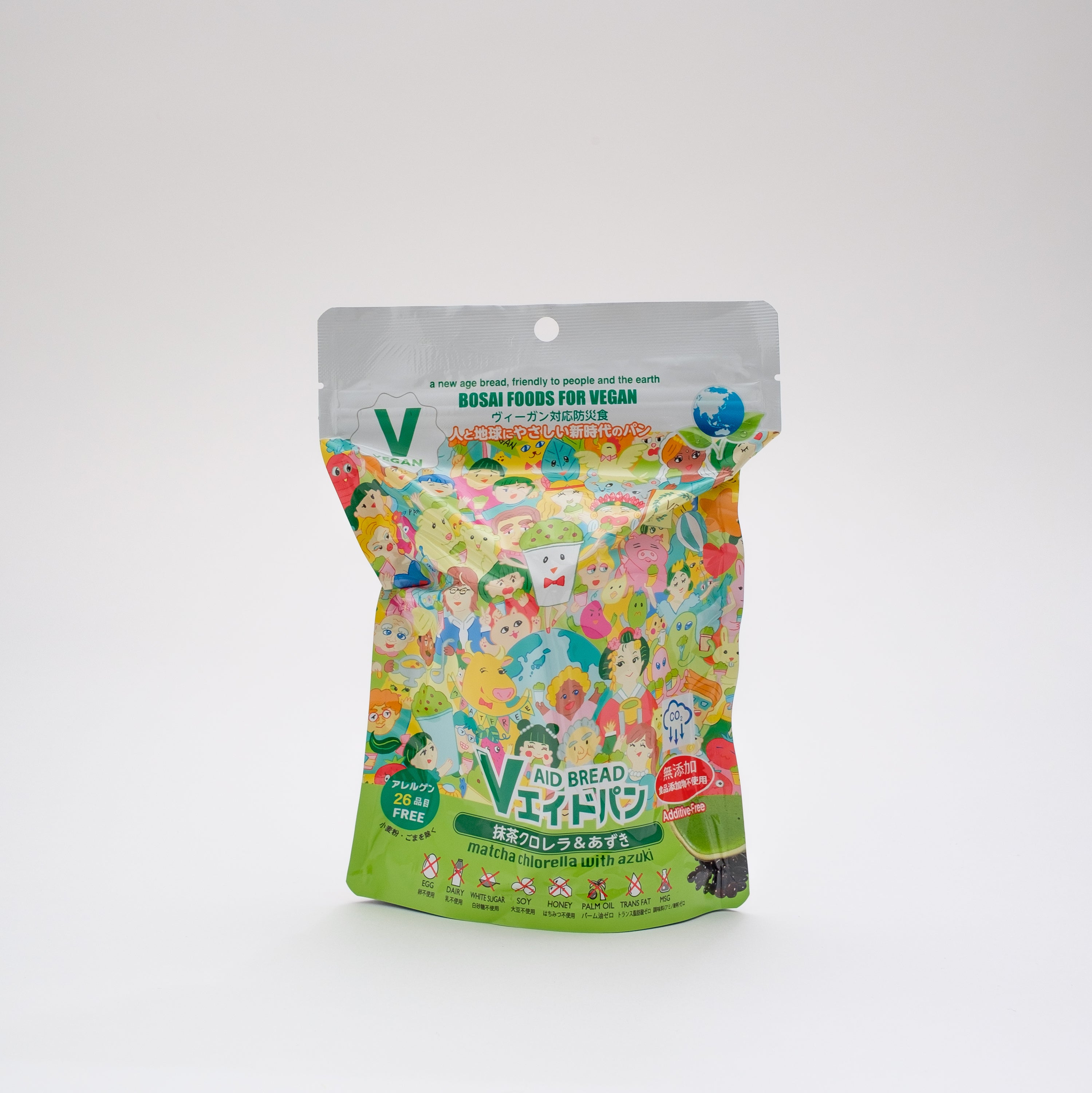 Ｖエイド保存パン 抹茶クロレラ＆あずき