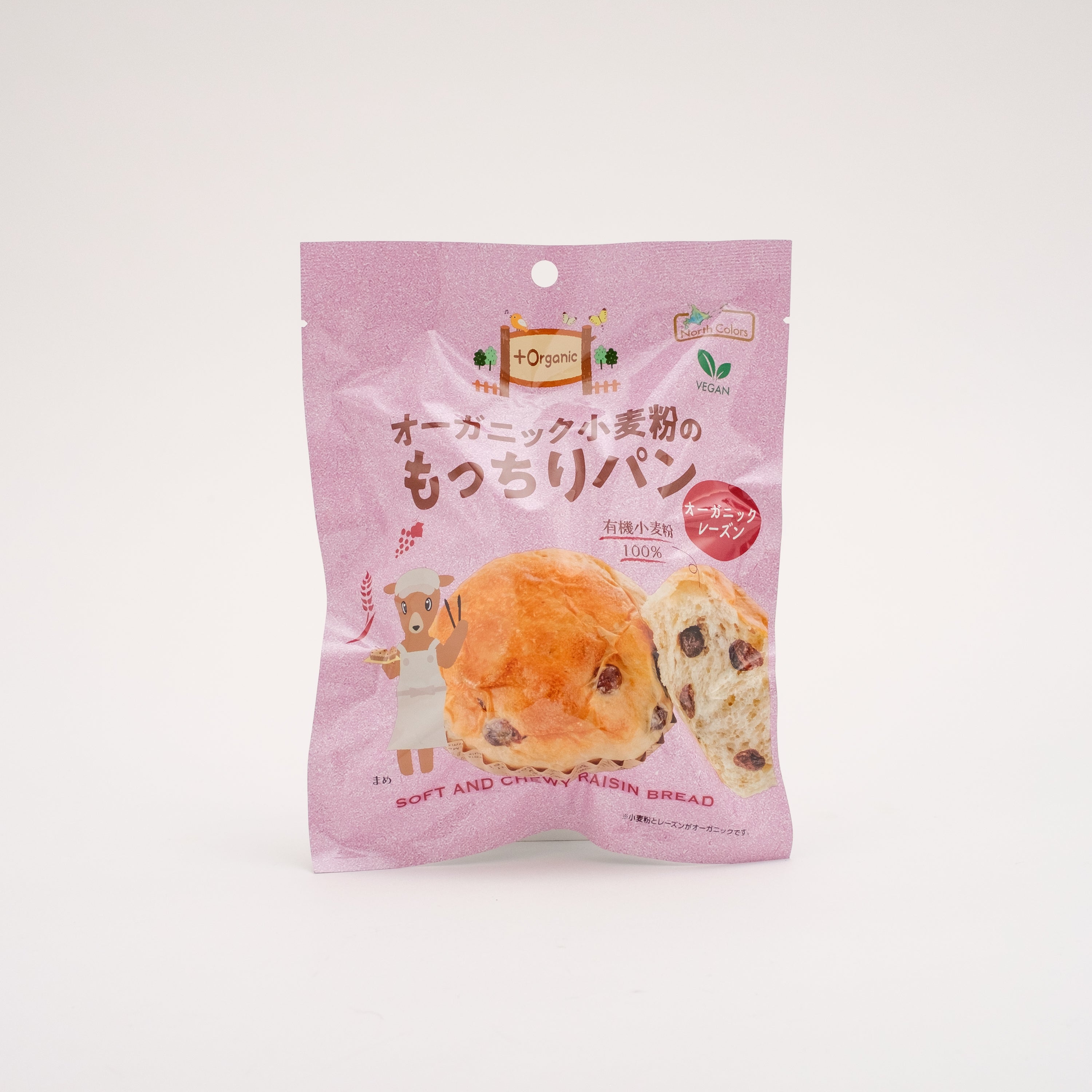 ノースカラーズ オーガニック小麦粉のもっちりパンオーガニックレーズン 1個