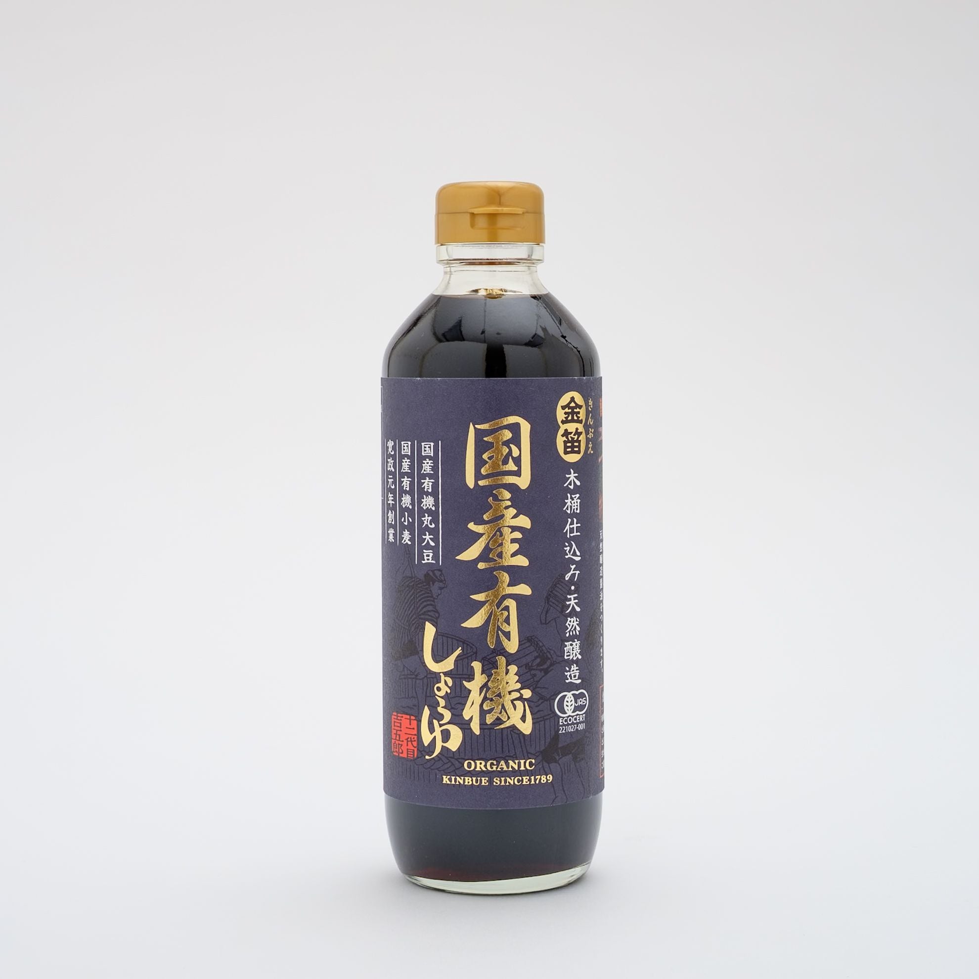 笛木醤油 金笛　国産有機しょうゆ　 600ml