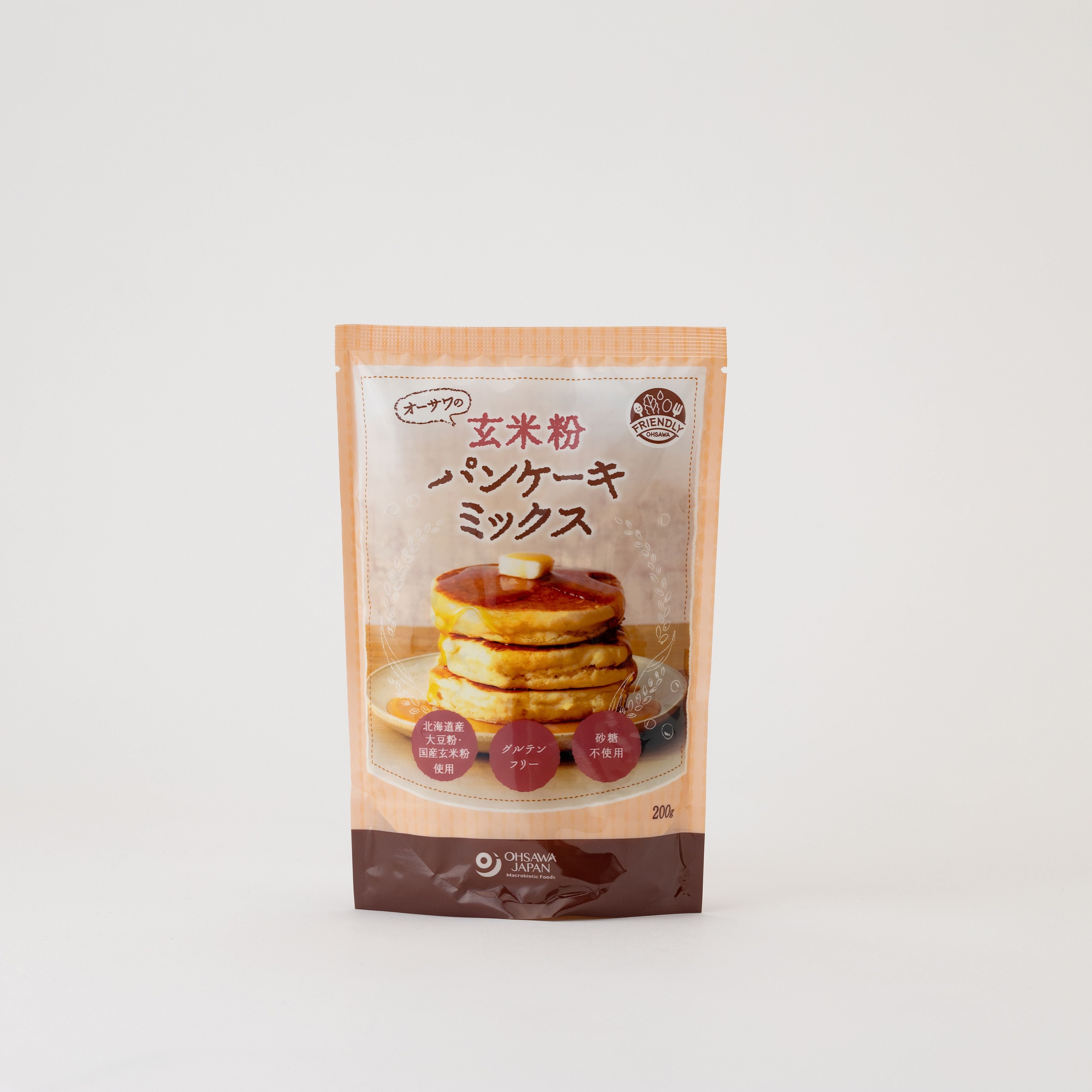 オーサワの玄米粉パンケーキミックス
