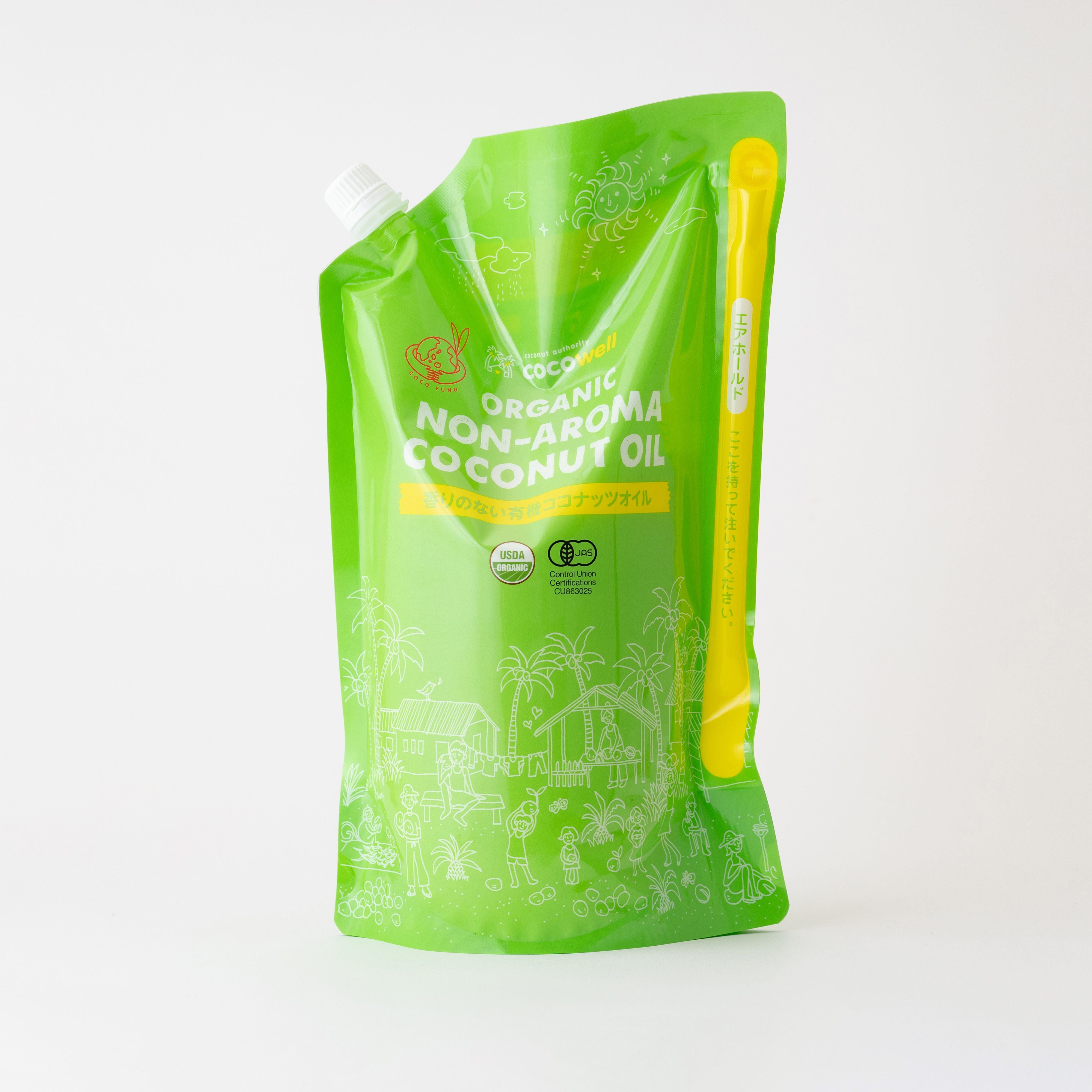 ココウェル 香りのない有機ココナッツオイル 460g（500ml）
