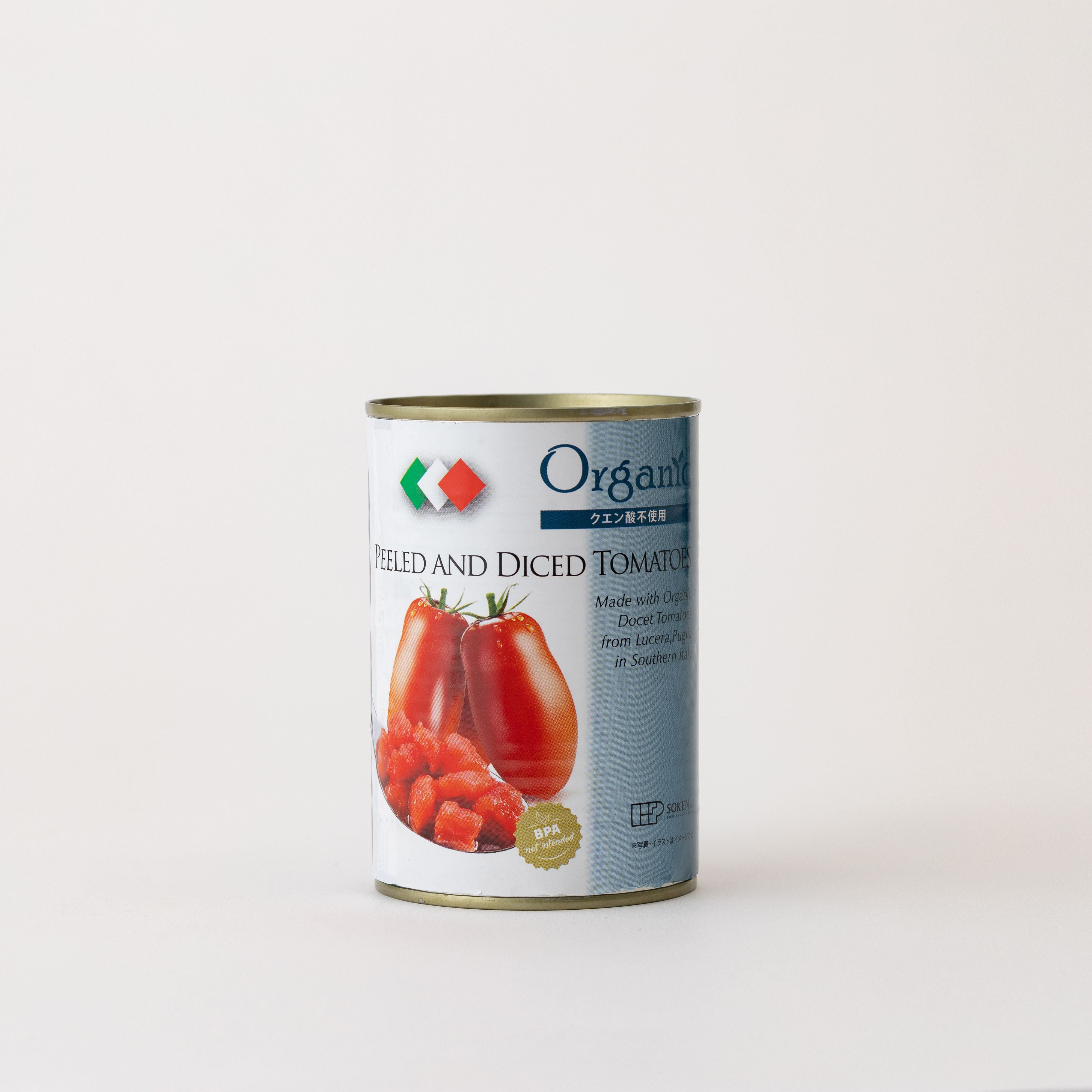 創健社 有機ダイストマト缶 400g（固形量240g）