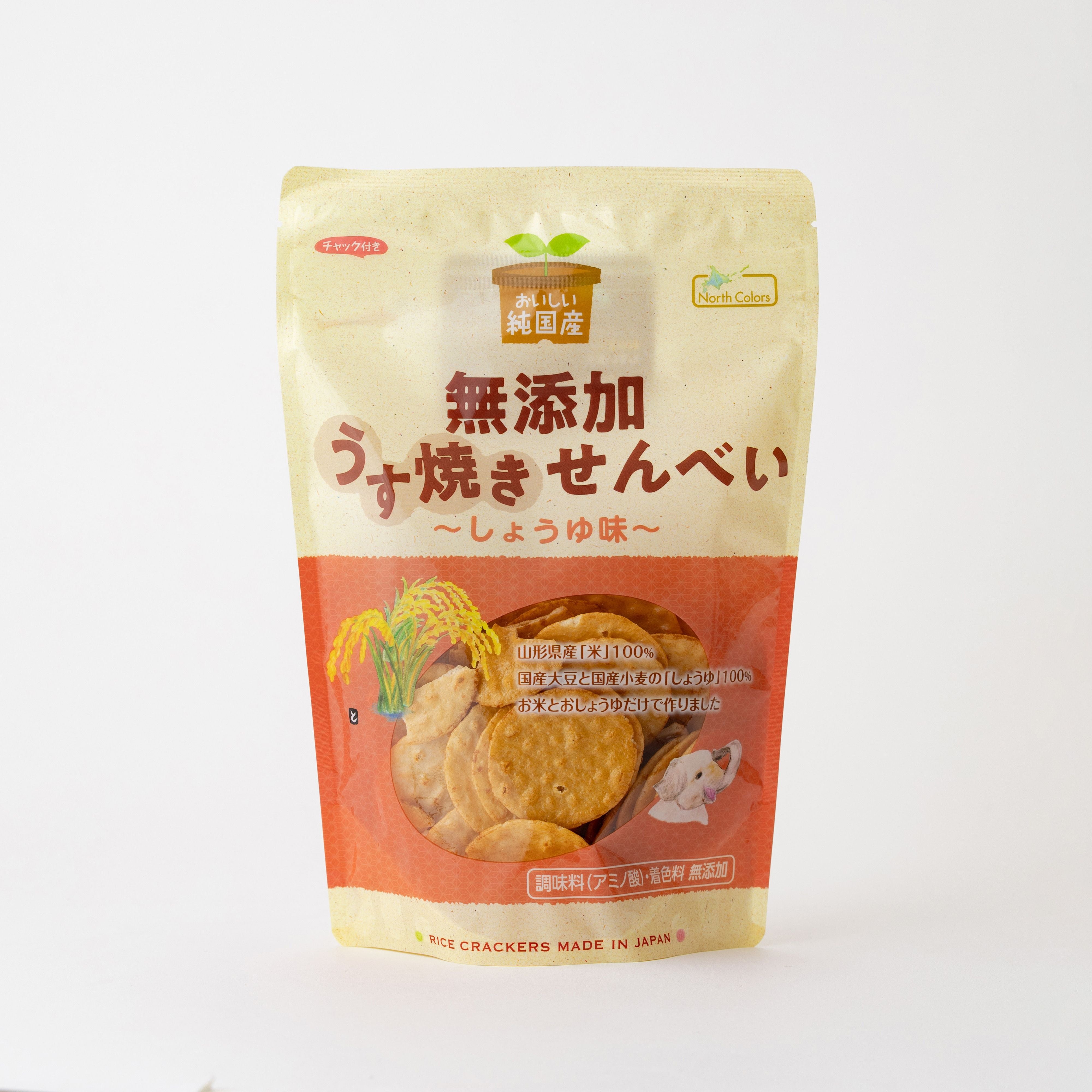 ノースカラーズ 純国産うす焼せんべい しょうゆ味 100g