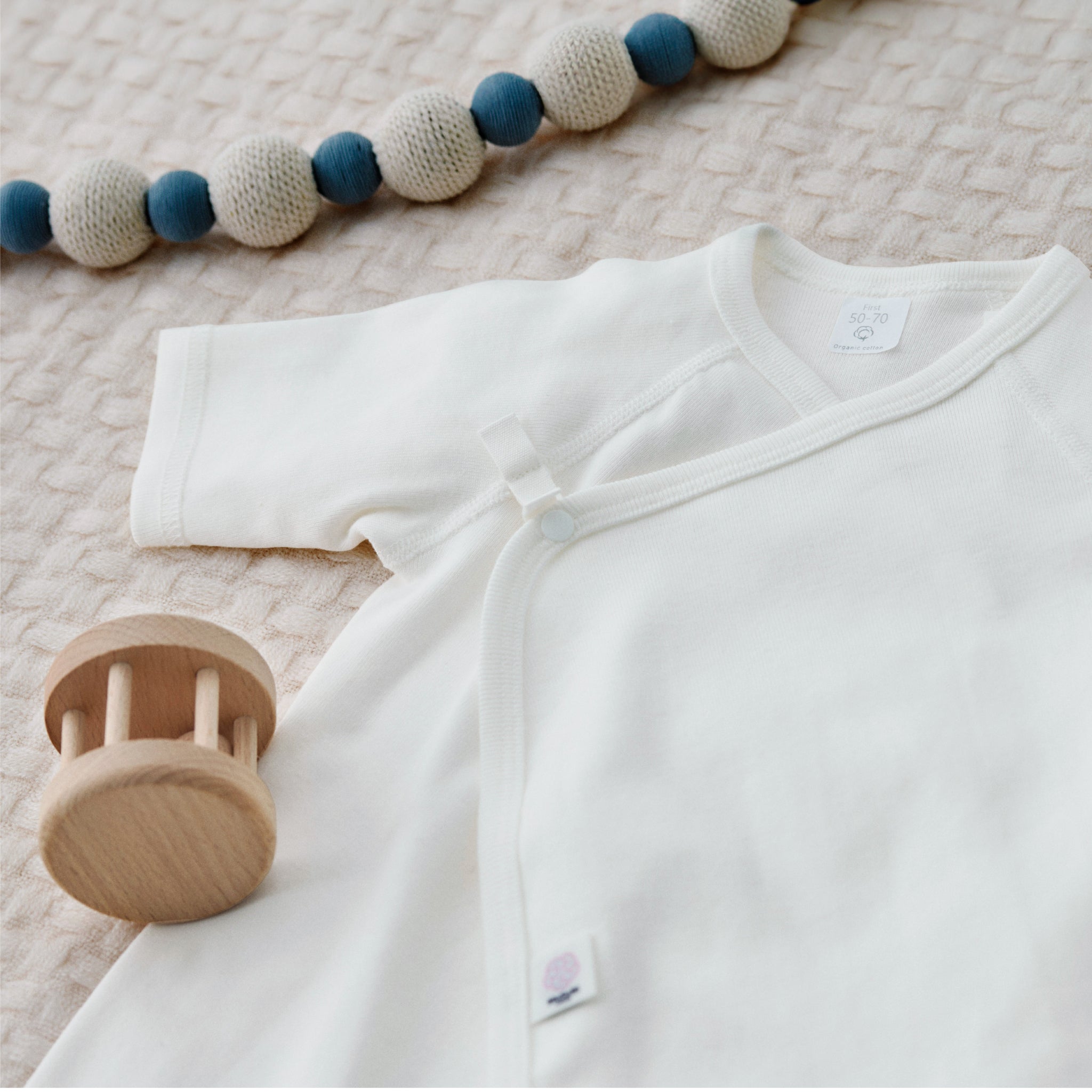 のびやかコットンのベビー2wayコンビ肌着